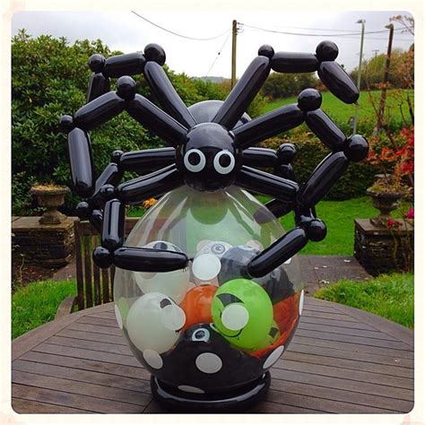 Stuffed Balloon With Scary Halloween Spider On Top Halloween