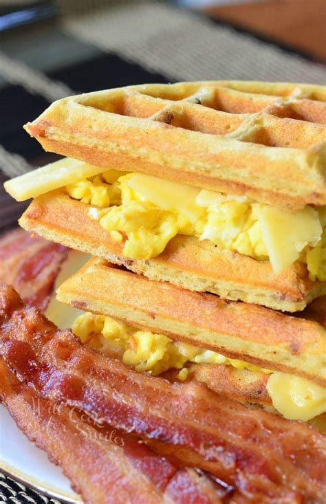 Savory Waffles With Bacon And Onion Will Cook For Smiles