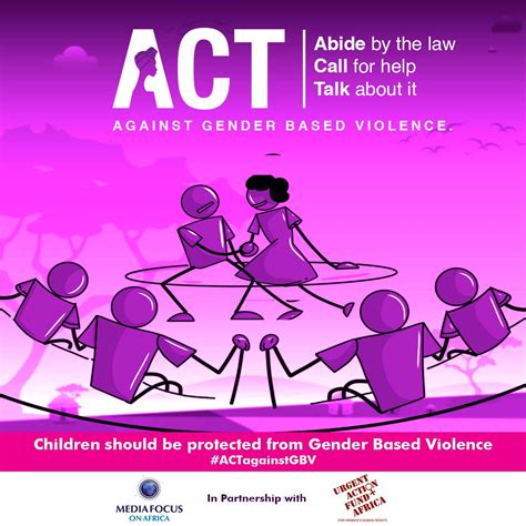 Act Against Gender Based Violence Campaign Media Focus On Africa