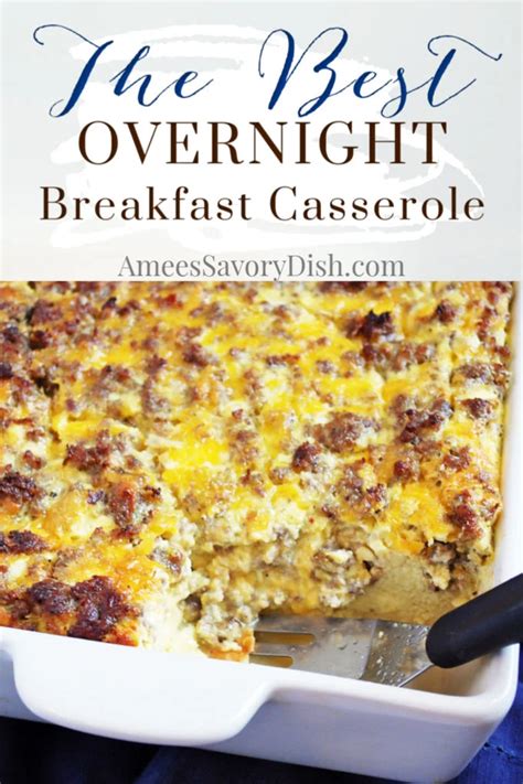 Easy Sausage Breakfast Casserole Overnight From The Food Charlatan