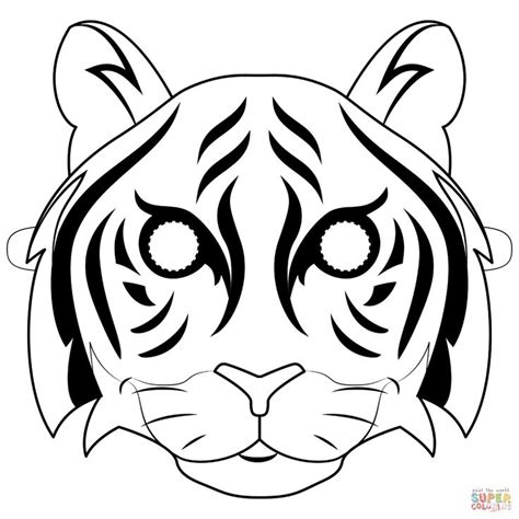 Tiger Mask Coloring Page Free Printable Coloring Pages Tiger Mask