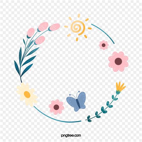 Hand Drawn Leaves Border Cartoon Leaves Colored Leaves Hand Drawn Leaves Border Cartoon