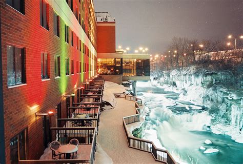 The Incredible Winter View Of The Cuyahoga River At The Sheraton Suites