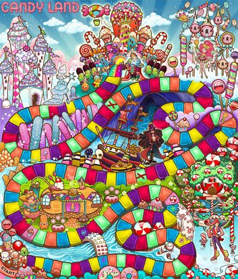 Candyland Game Board Design For Hasbro Candyland Games Candyland