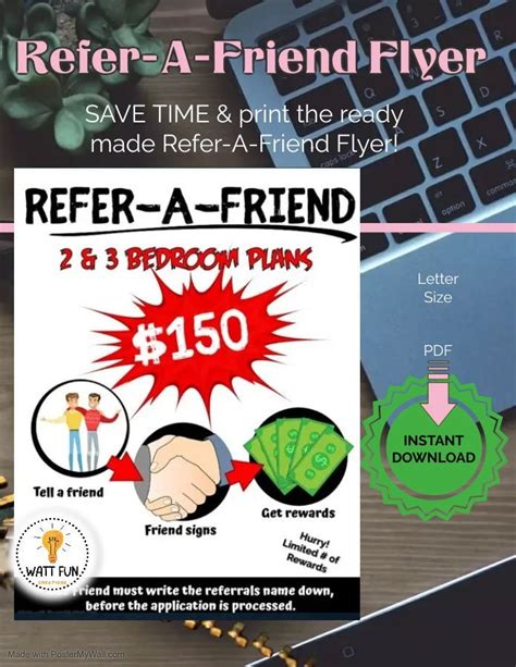 Refer A Friend Flyer Etsy