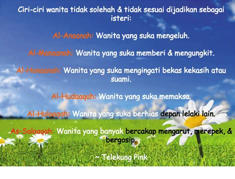 Diharapkan semua keinginan dan fantasi pria bisa terpenuhi. Bicara Hati Cik Puan Nurul: Ciri-ciri Wanita Tidak Solehah ...