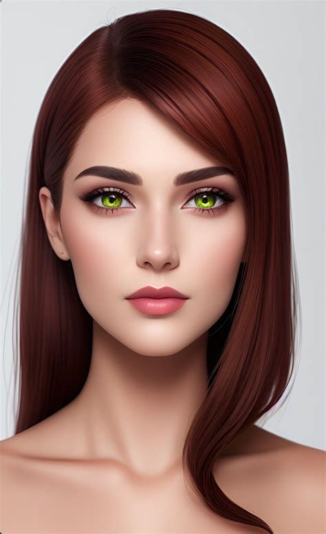 Green Eyed Auburn Haired Girl Donne