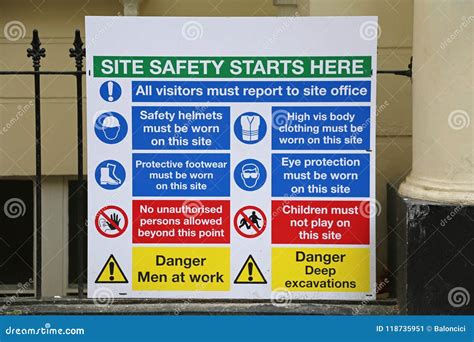 Site Safety Starts Here Stock Image Image Of Site Europe 118735951
