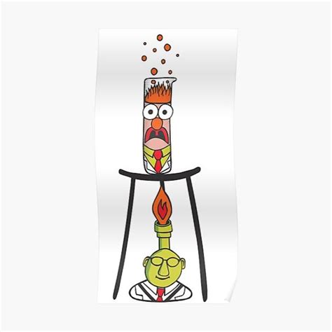Science Bunsen Burner Beaker Muppets Parody Premium Matte Vertical Poster