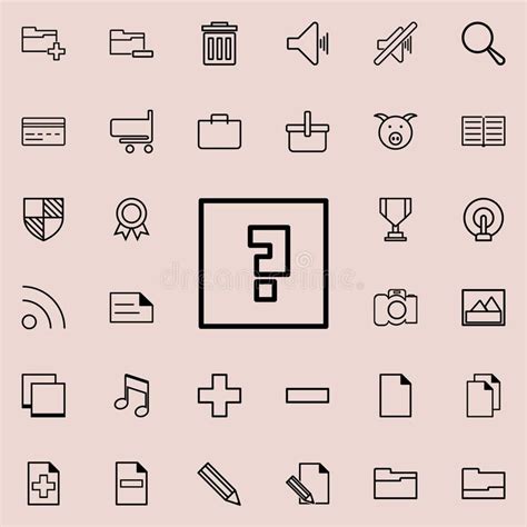 Question Mark In A Square Icon Detailed Set Of Minimalistic Icons