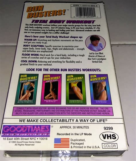 vhs butt busters total body excercise video tested plays great ebay