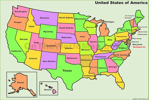 Pin By Deli Watt On Usa With Images Us State Map United States Map