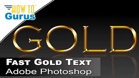 How To Make A Photoshop Fast Metallic Gold Text Effect A Photoshop Cc