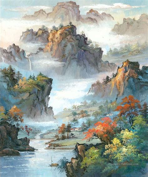 Paysage Chinois Shanshui Montagnes Cascade 0 955 De La Chine Peinture