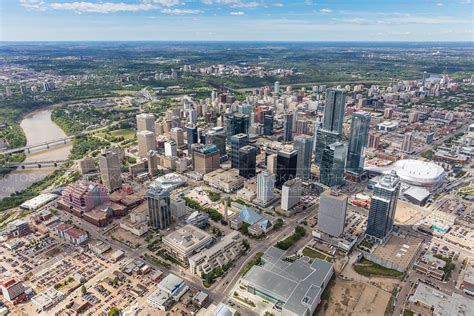 Aerial Photo | Downtown Edmonton Skyline