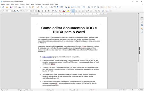 Como Editar Documentos Doc E Docx Sem Usar O Word