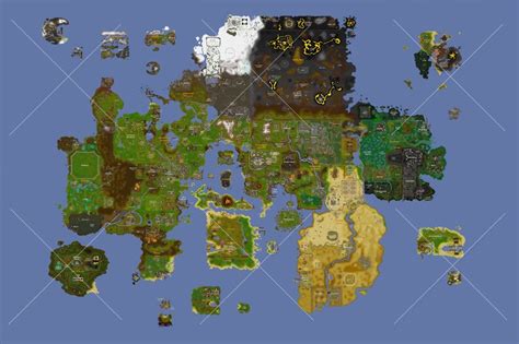 Old School Runescape Osrs World Map Canvas Etsy