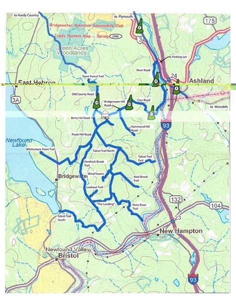 Bridgewater Mountain Snowmobile Club And Trail Map