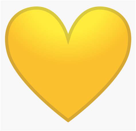 Yellow Heart Icon Yellow Emoji Heart Mean Hd Png Download Kindpng
