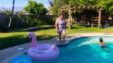 Mom Jumping In Pool Youtube