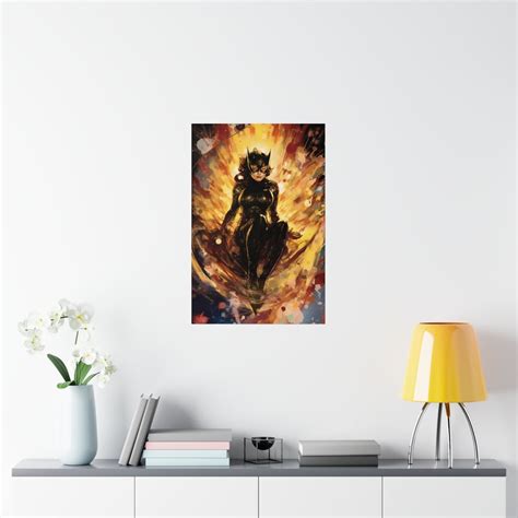 The Catwoman Poster Art Catwoman Poster Wall Art Catwoman Etsy