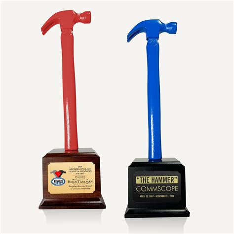 Ceremonial Hammer Pedestal Award Custom Painted Engraving Awards