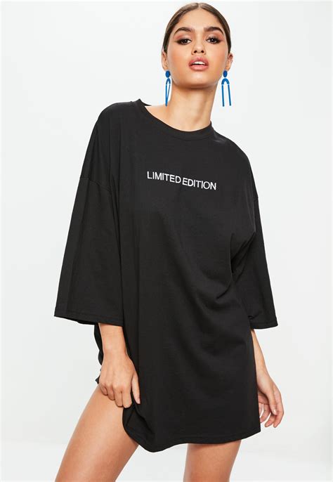 Black Oversized Limited Edition T Shirt Dress Missguided Graphic Tee Dress Tshirt Outfits