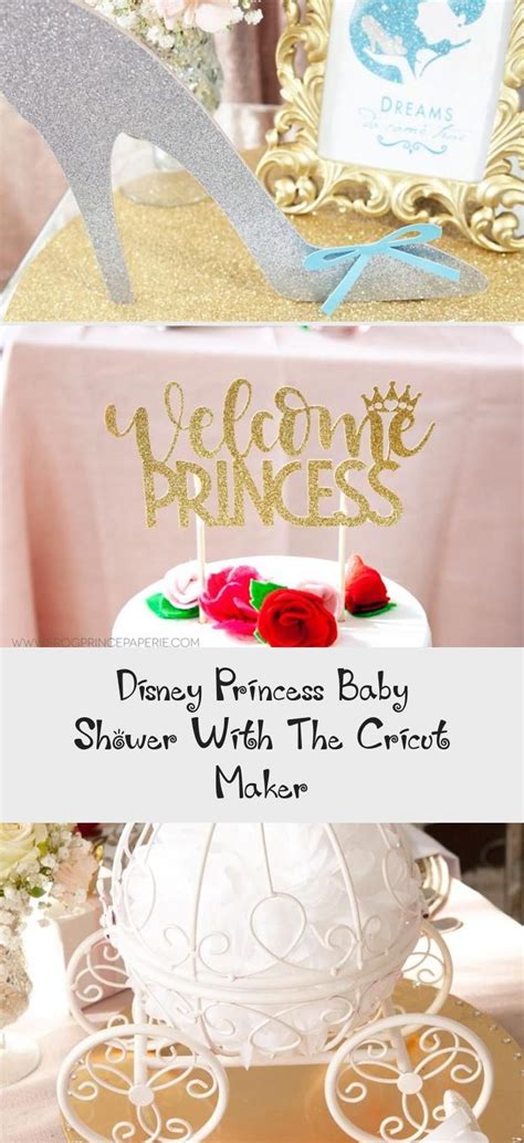 Disney Princess Baby Shower With The Cricut Maker 2020 Görüntüler Ile