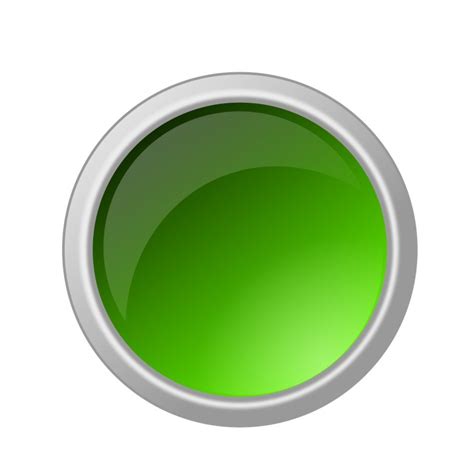 Round Glossy Green Button Icon Free Image Download