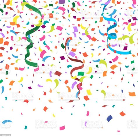 Abstract Background With Many Falling Tiny Confetti Pieces Vector Stock