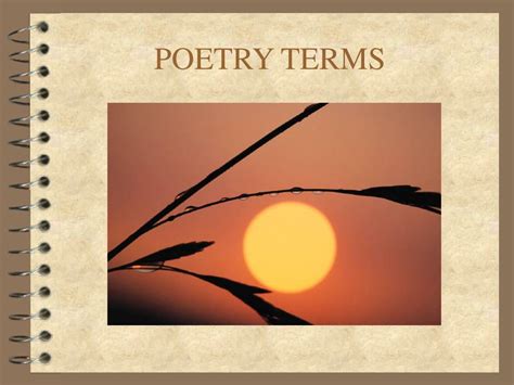 Ppt Poetry Terms Powerpoint Presentation Free Download Id4145503
