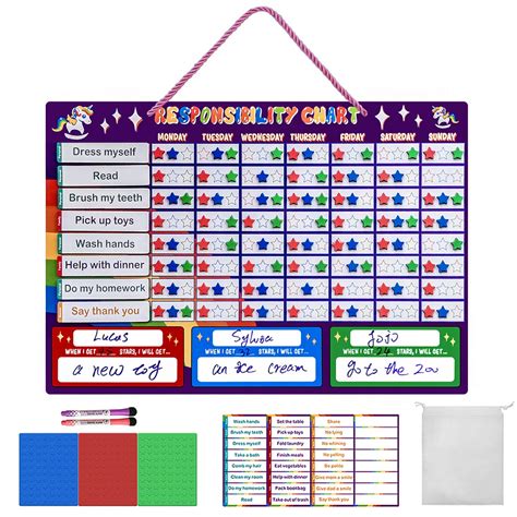Buy Chore Chart For Kids Usfy Strong Magnetic Dry Erase Responsibility