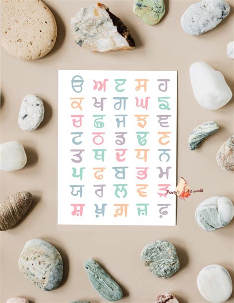 Punjabi Gurmukhi Alphabet Printable Poster I Punjabi Kids Etsy