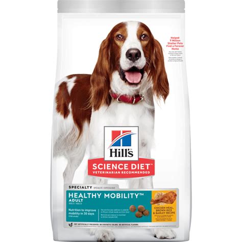 A meat ingredient, such as chicken meal, is now the first ingredient in most or all of. Hill's Science Diet Adult Healthy Mobility Dry Dog Food ...