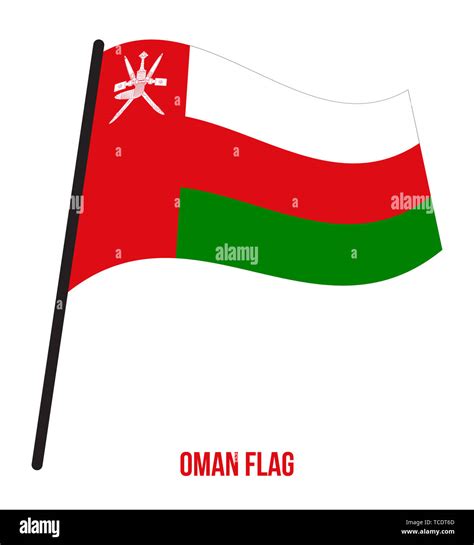 Oman Flag Waving Vector Illustration On White Background Oman National