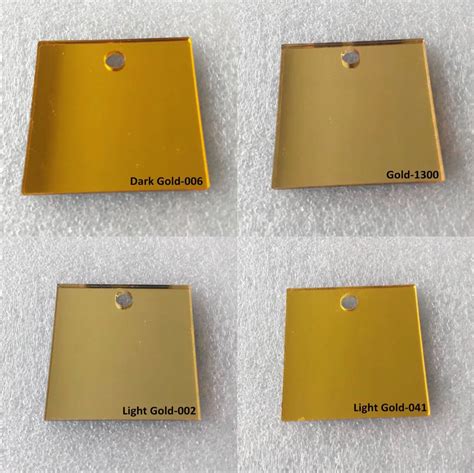 3mm Gold Acrylic Sheetsilver Gold Color Acrylic Mirror Sheetpmma