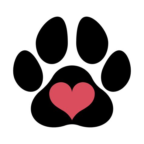 Paw Print SVG Paw Love SVG Dog Paw Cat Paw Paw Print | Etsy