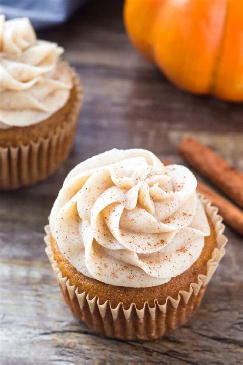 Pumpkin Cupcakes With Cinnamon Cream Cheese Frosting Just So Tasty