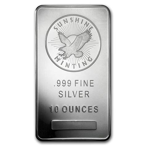 Buy 10 Oz Silver Bar Sunshine Mint Mark Si Apmex
