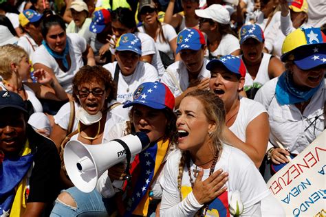 Thousands Of Women March In Protest Against Venezuelan President