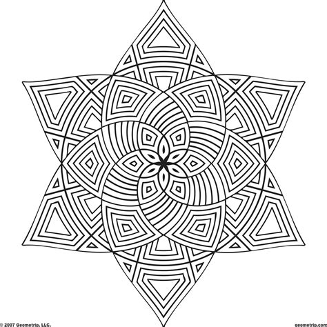 geometric design coloring pages to download and print for free