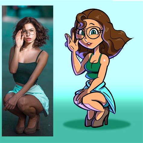 Girl With Glasses Drawing On Ipad Using Procreate Cartoongirl Portrait Cartoon Art
