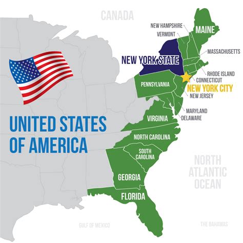 Map Of The Us Eastern Seaboard
