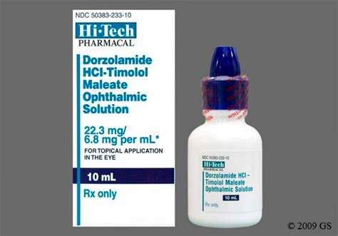 Dorzolamide Timolol Maleate Ophthalmic Drops Solution Drug