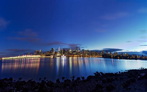 Vancouver Night Panorama Wallpaper Hd City 4k Wallpapers Images And