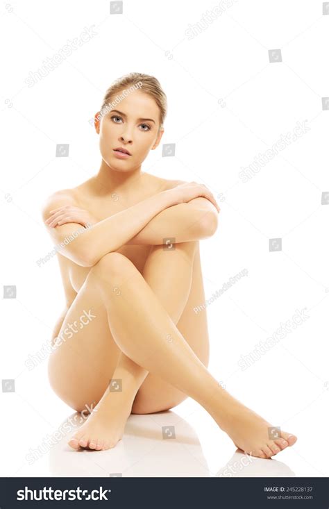 Nude Woman Sitting On Floor Stock Photo 245228137 Shutterstock