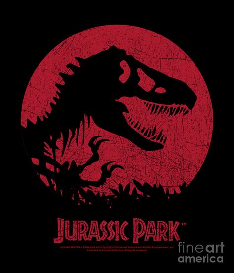 Jurassic Park Lost World T Rex Sphere Red Digital Art By Samantha Pease