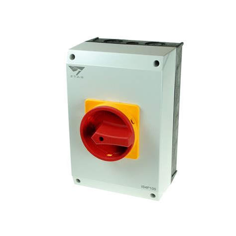Is4p100 Stag Isolator 4 Pole 100a Enclosed Ip65 Cse Industrial