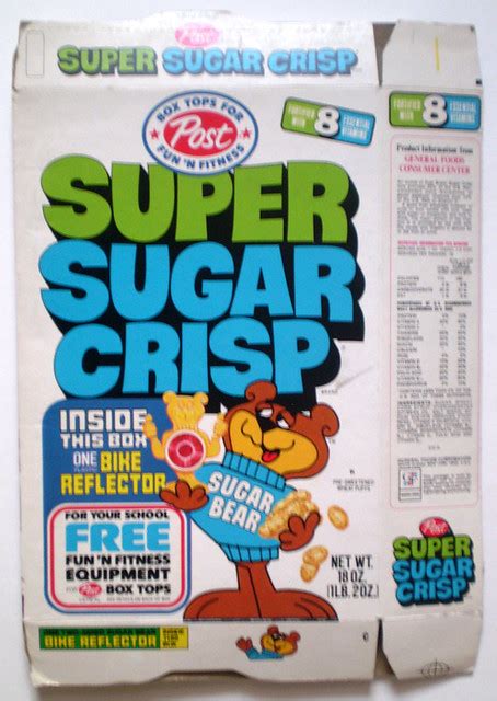 1977 Super Sugar Crisp Cereal Box Front Bike Reflector Pre Flickr