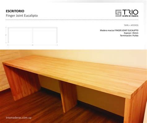 Escritorio Finger Joint Eucalipto Dise O Madera Muebles Disenos